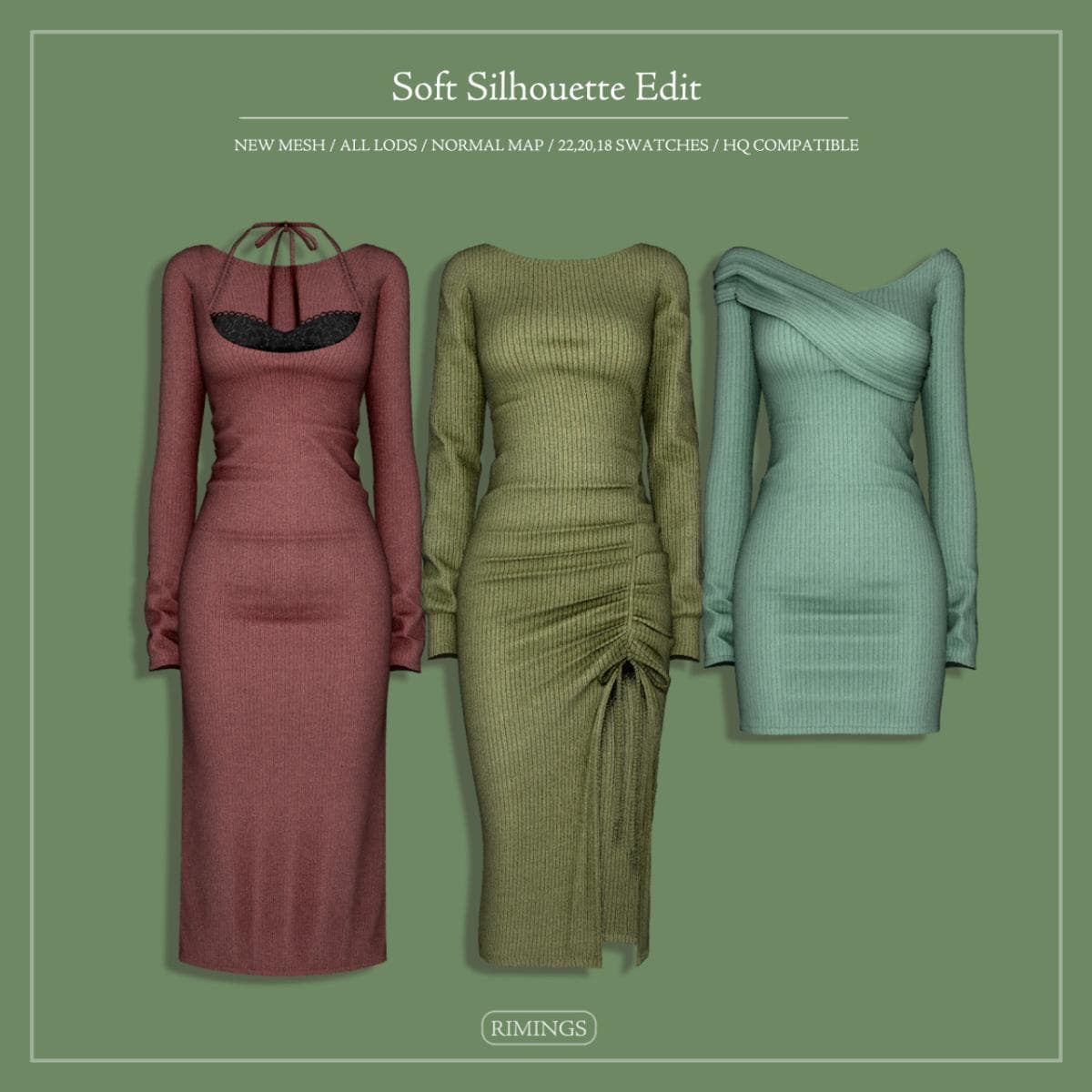Скриншот мода Сет платьев Soft Silhouette Edit